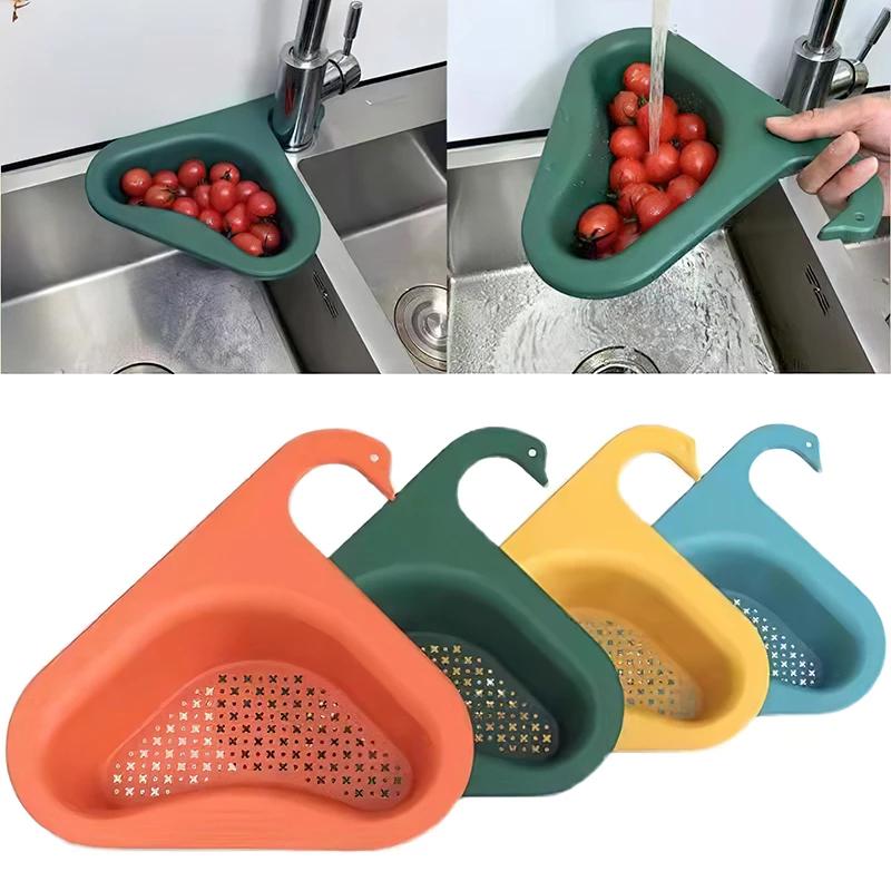 Silicone Sink Strainer Colander - Kitchen Sink Food Strainer for Washing Fruits and Vegetables