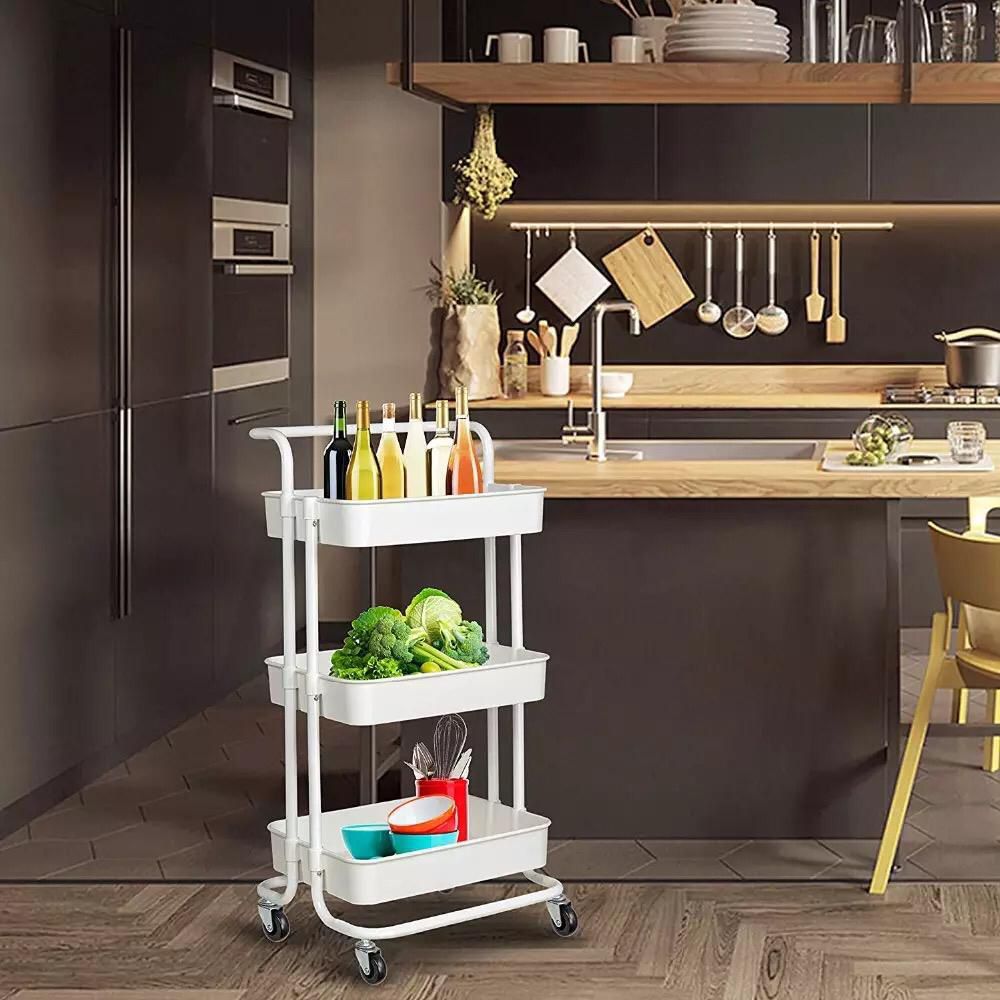 3-Tier Kitchen Cart with Wheels