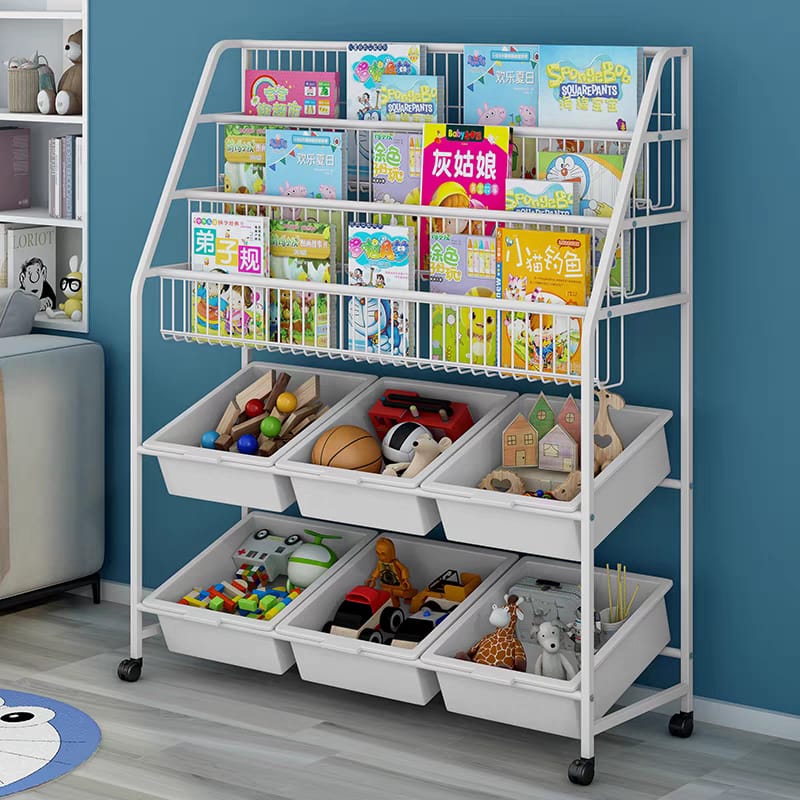 Multi-Functional Storage Cart - Off-White (92cm x 30cm x 101cm)