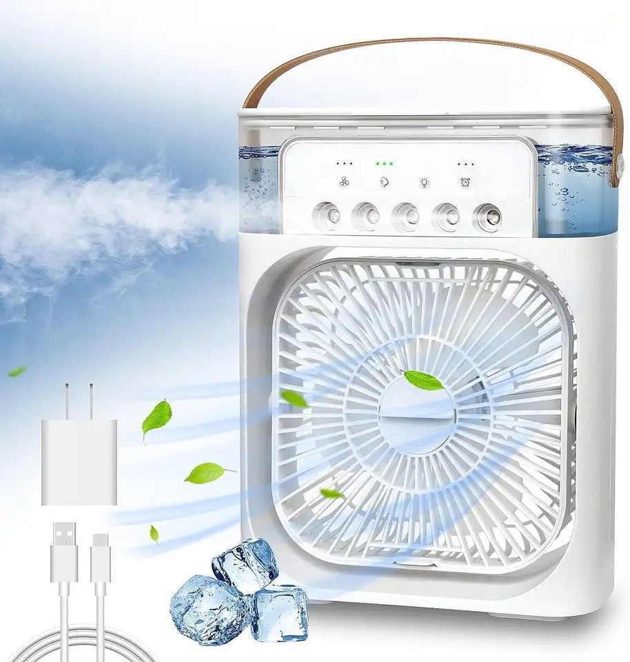 7-Color Night Light Fan with Timer