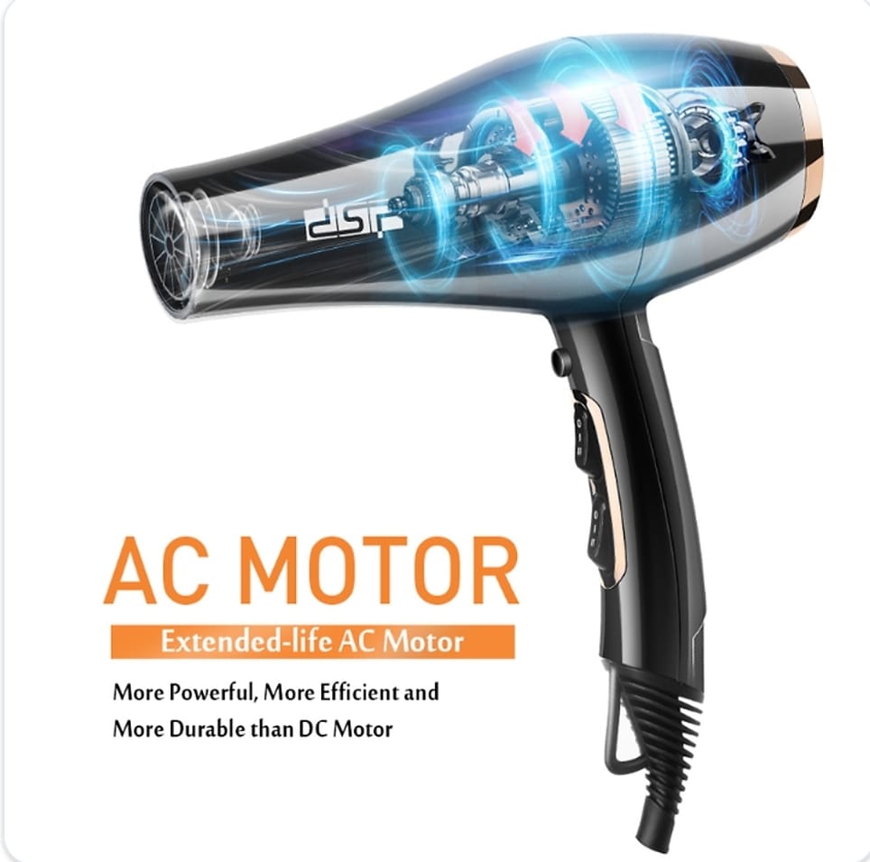 Hair Dryer with Interchangeable Nozzles