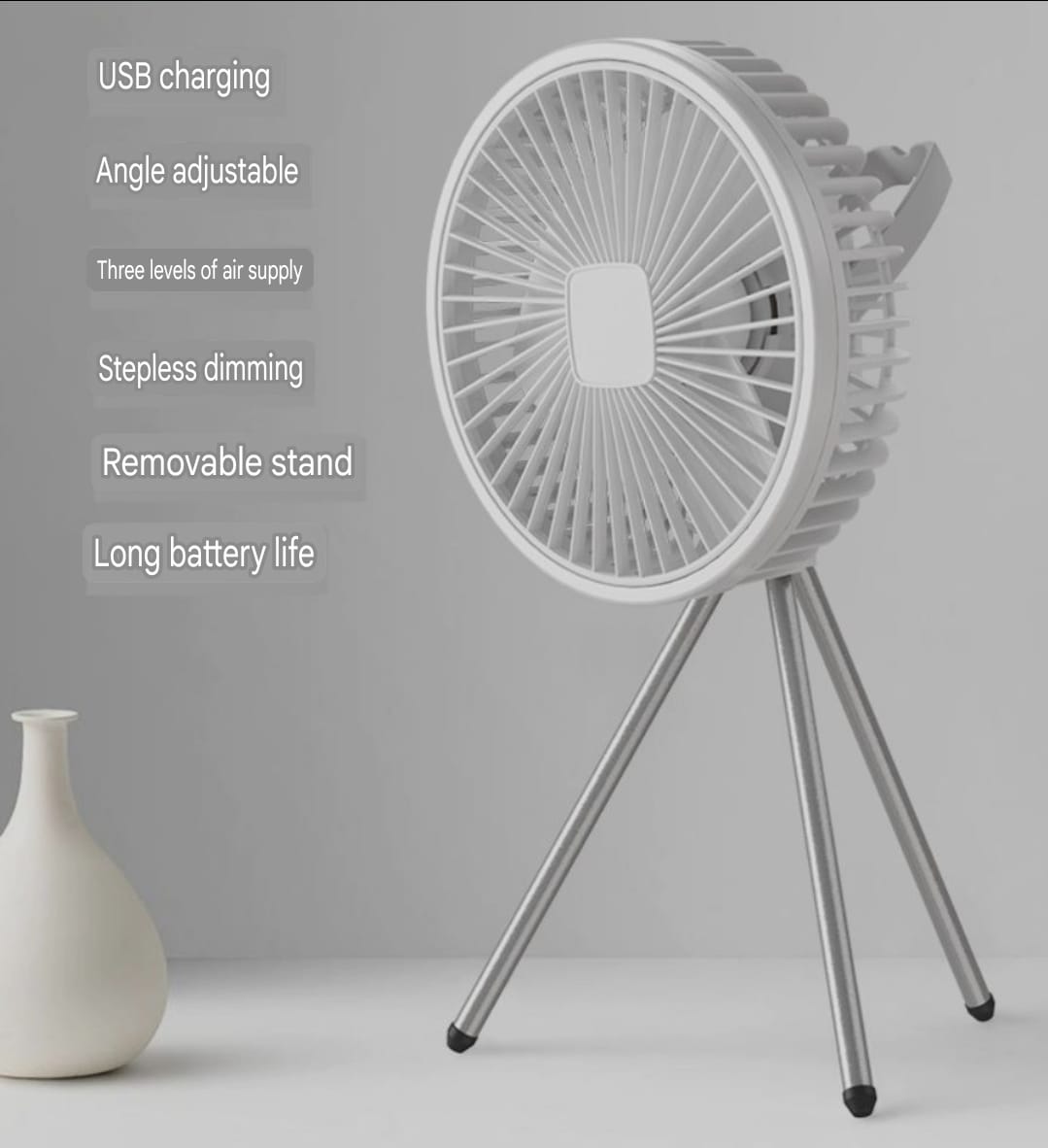 Portable USB Rechargeable Desk Fan with Adjustable Angle
