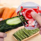 3-in-1 Adjustable Vegetable Slicer, Fruit Cutter, and Julienne Peeler
