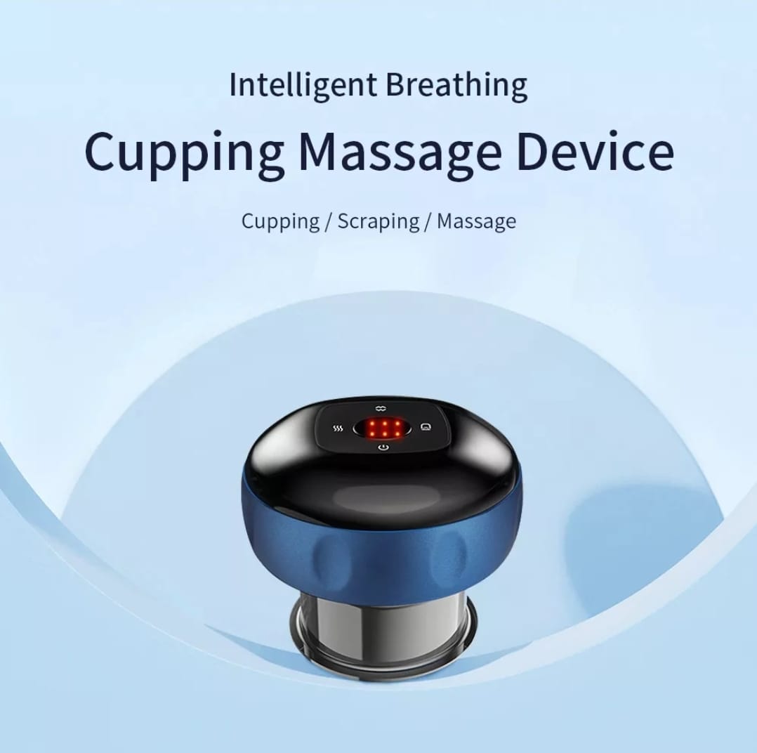 Red 6-File Heating Electric Massager with LED Display