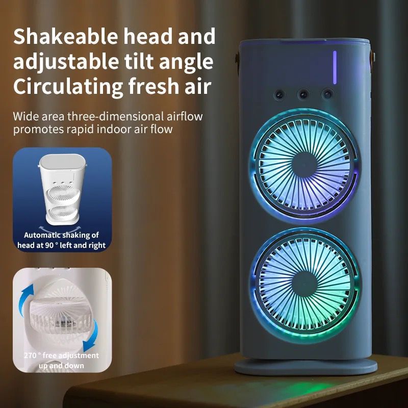 Portable Dual-Fan Air Circulator