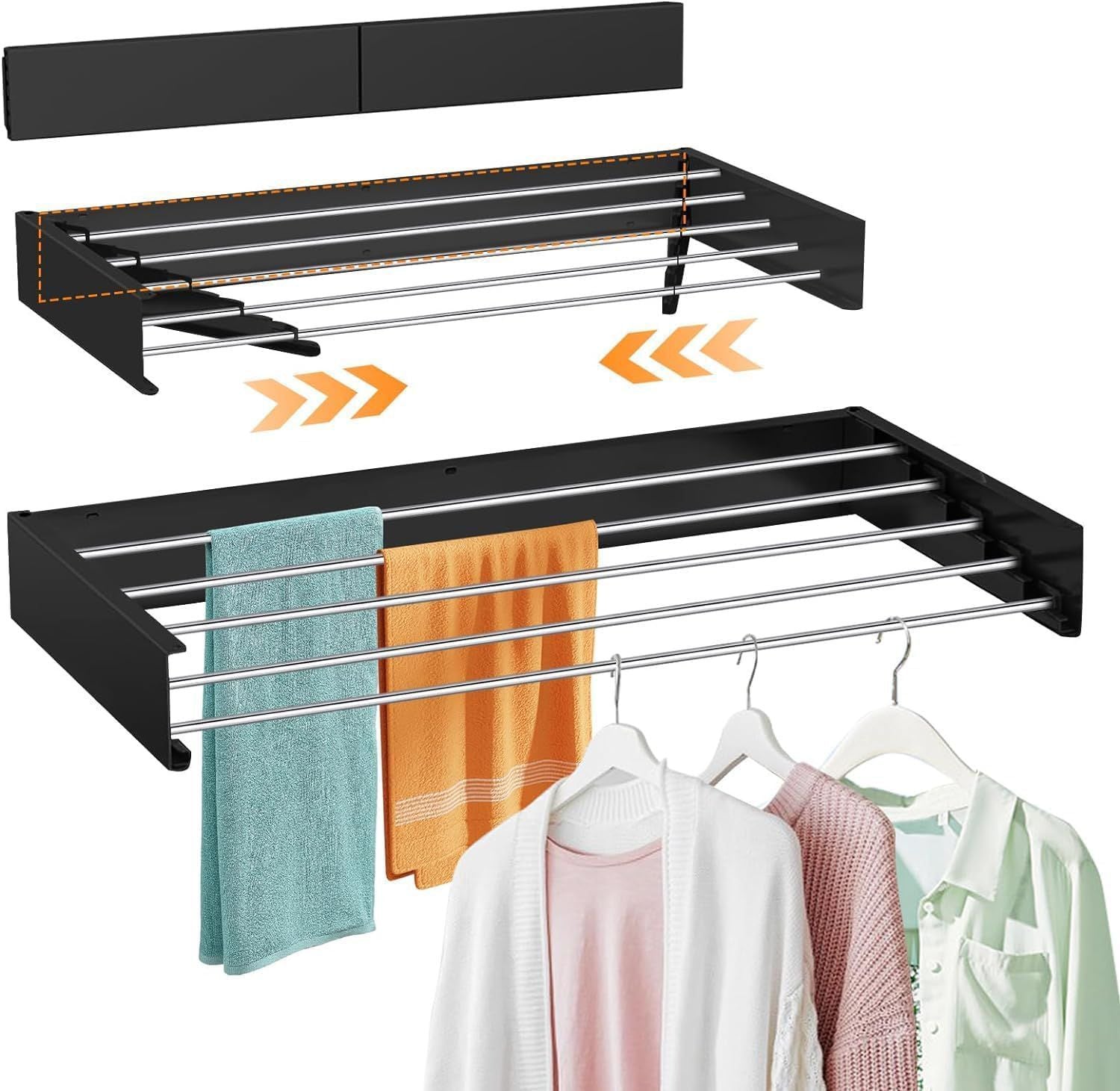Wall-Mounted Foldable Shelf - White