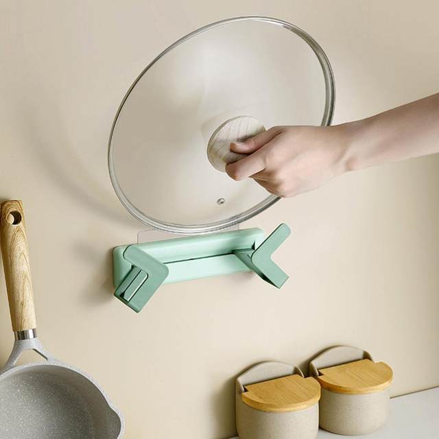 Wall-Mounted Pot Lid & Spoon Holder