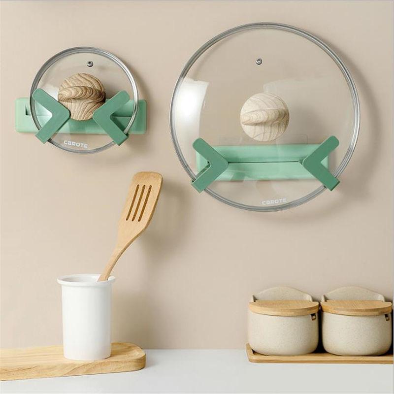 Wall-Mounted Pot Lid & Spoon Holder