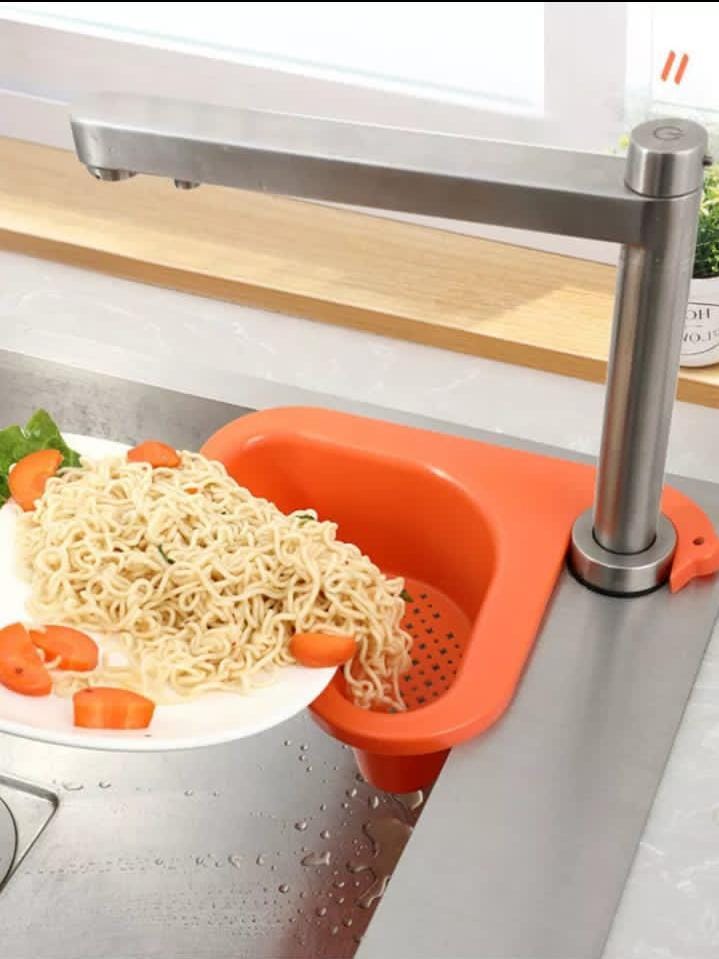 Silicone Sink Strainer Colander - Kitchen Sink Food Strainer for Washing Fruits and Vegetables